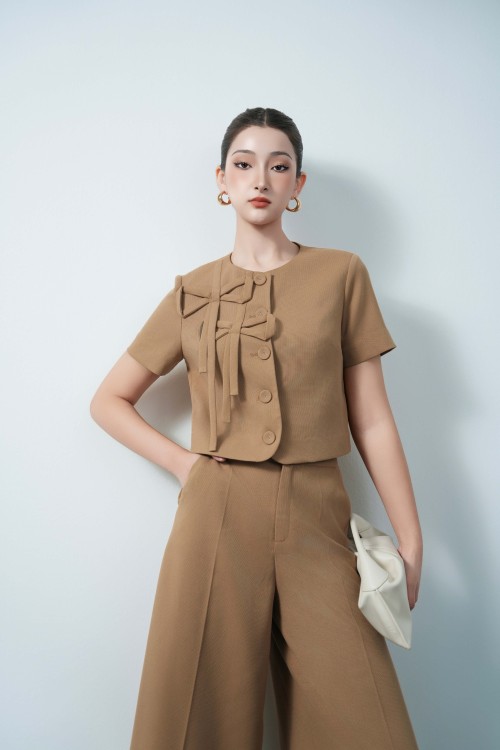 Sixdo Brown Raw Culottes